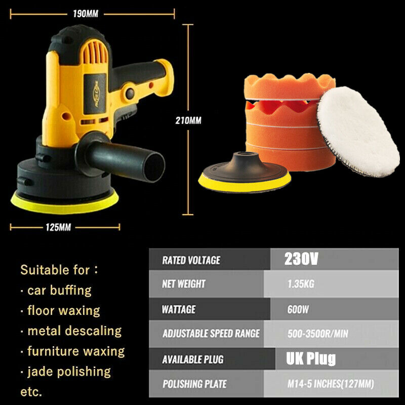 220V elektryczny robić polerowania samochodu maszyna robić 600W 5 cal szlifierka pielęgnacja samochodu szlifierka bufor narzędzia zestaw