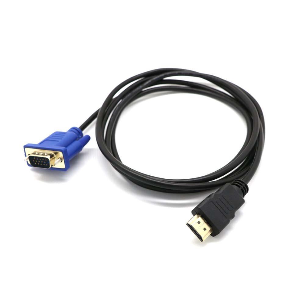 1m hdmi para vga D-SUB adaptador de vídeo macho cabo de ligação para hdtv pc monitor de computador adaptador de vídeo cabo