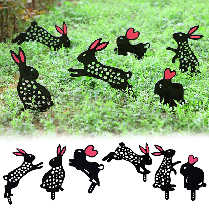 1Pc 2D Bunny Metalen Standbeeld Sculptuur Art Stak... – Vicedeal