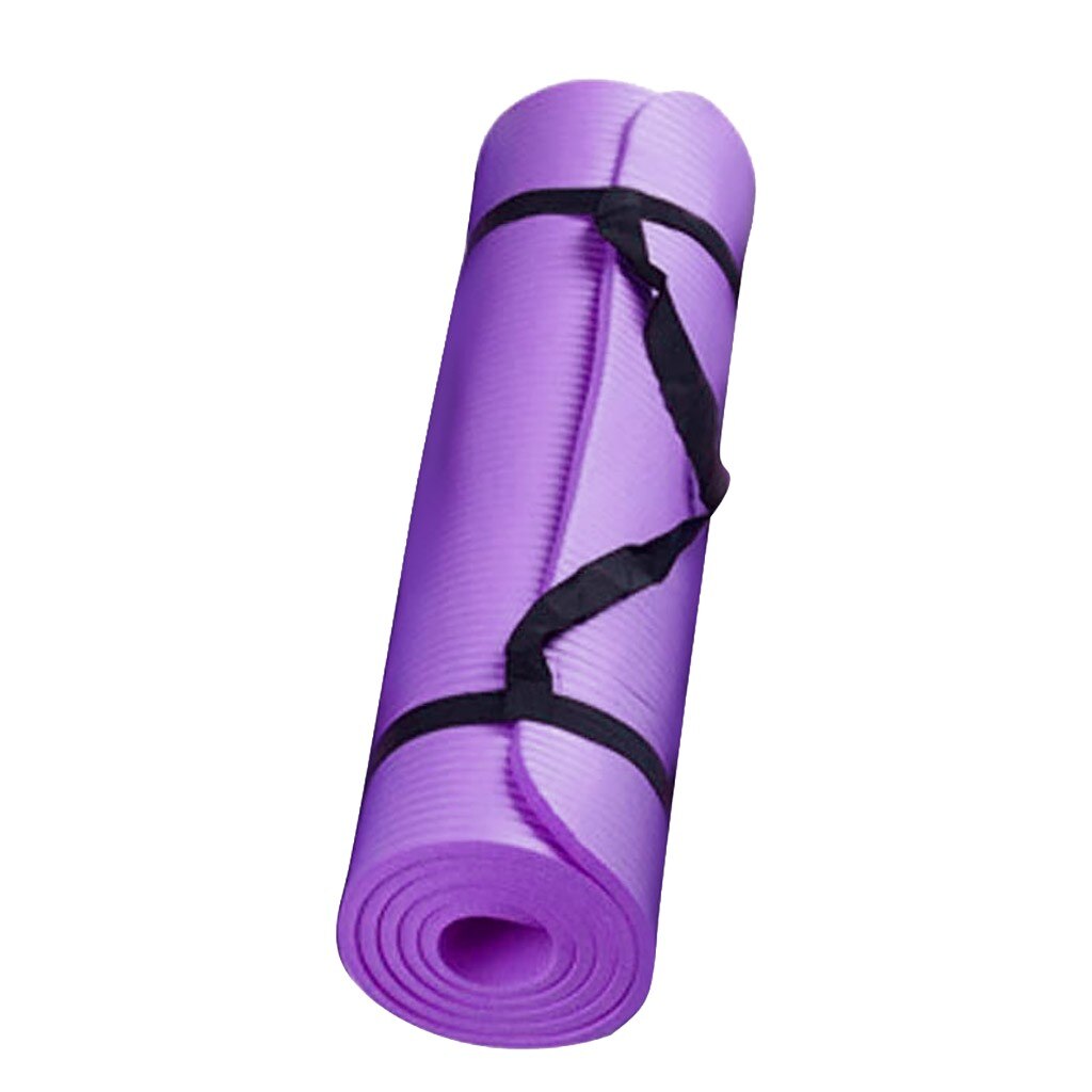 Kleine 15 mm dikke en duurzame yogamat antislip sportfitnessmatten om af te vallen voor yoga-oefeningen pilates sportschooloefeningen  l622: Paars
