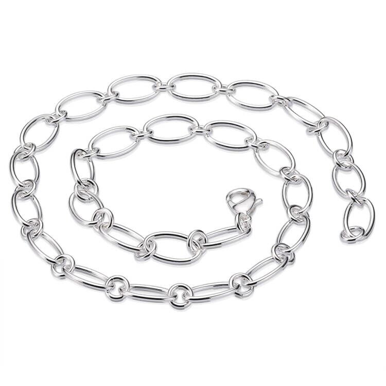 Fine hot argento Sterling 925 placcato donna uomo collana gioielli boemia matrimonio carino regali di natale lusso 18 pollici 45cm