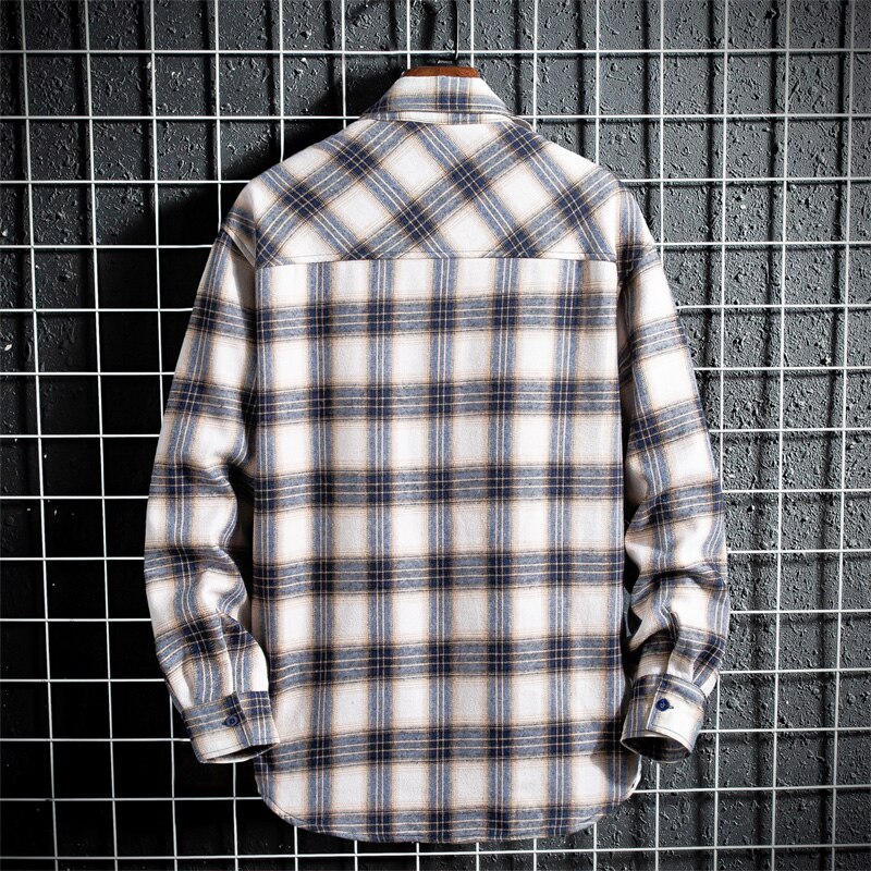 Chemise chaude pour hommes, en velours Plus épais, à carreaux, à manches longues, à la , taille Plus, collection automne et hiver L-5XL