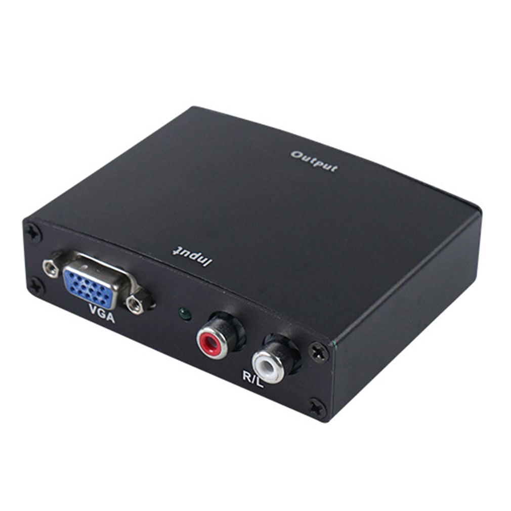 Vga + R/L Naar Hdmi-Compatibel Converter Box Hdtv Video Converter Adapter Met Rca Phono Stereo Audio voor Pc Stereo Audio