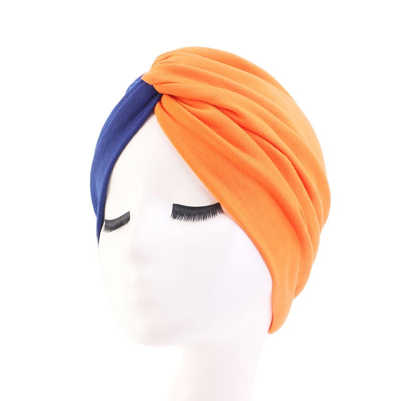 Turban musulman, double couleur, couvre-chef islamique, couvre-chef indien doux, bonnet pour femmes, hijabs intérieur