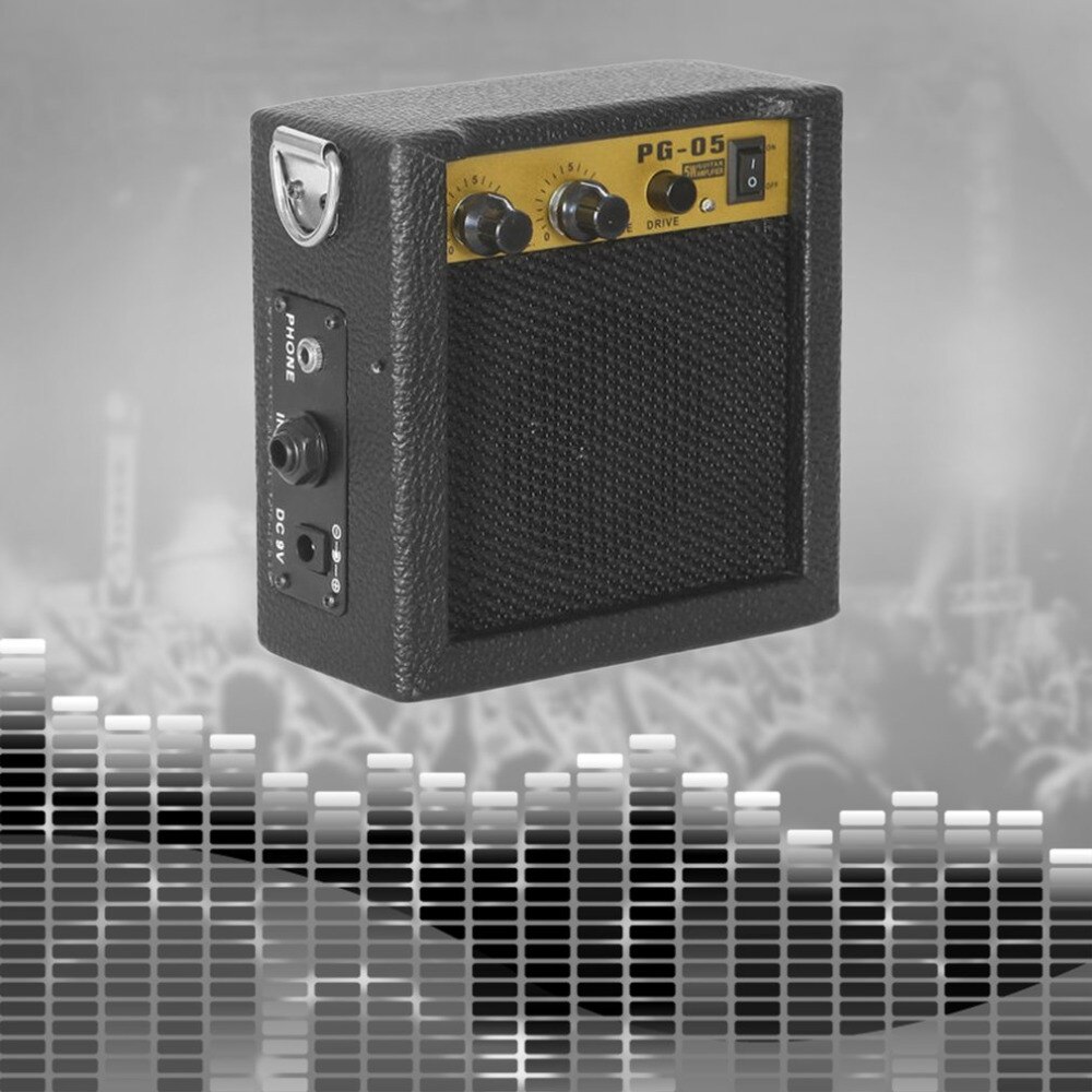 PG-05 5W Mini Guitar Amplifier Guitar Amp With 3 Inches Speaker Guitar Accessories For Acoustic Electric Guitar E-WAVE
