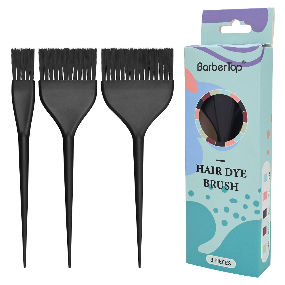 Brosses de coloration des cheveux, 3 pièces, peignes, outils de embaupour salon, trois modèles, brosse détaillée, accessoires de coiffure pour barbier: orange