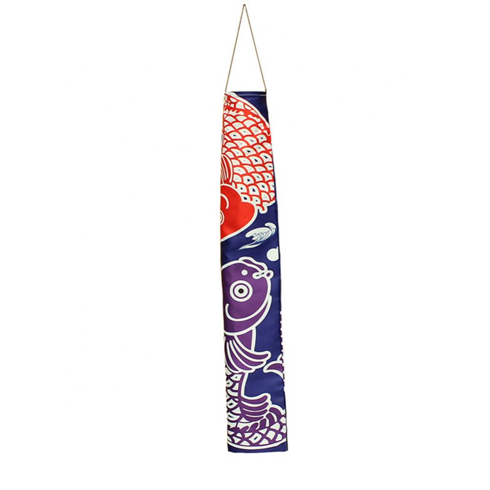 Calcetín de viento de pez de dibujos animados, de 70/140cm, Koinobori japonés: 70cm Red Purple