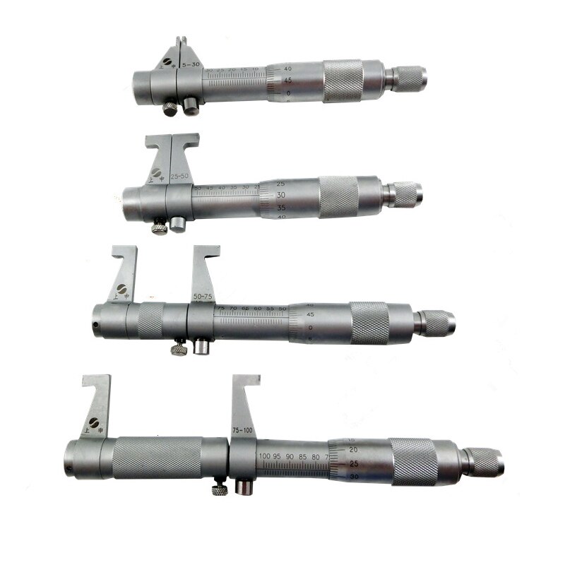 5-30/25-50/50-75/75-100mm/100-125mm/125-150mm/150-175mm Inside Micrometer Screw Gauge Metric Micrometers Carbide Measuring Tools
