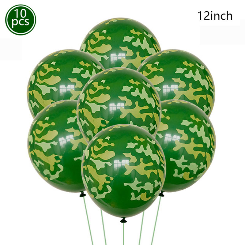 Camouflage Themafeest Decoraties Army Wegwerp Servies Cup Servetten Banners Baby Shower Kids Camo Verjaardag Feestartikelen: E