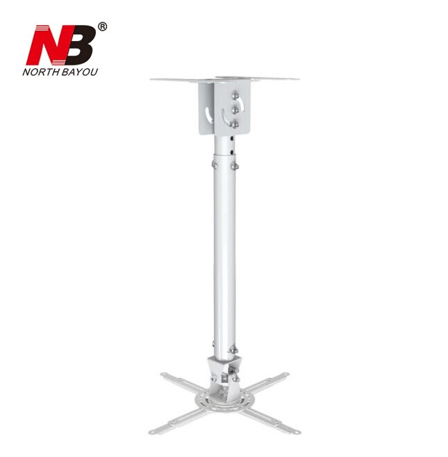 NBT718-4 Retractable Projector Hanger Ceiling Projector Rack Full Motion Projector Mount 950~1500mm Black White