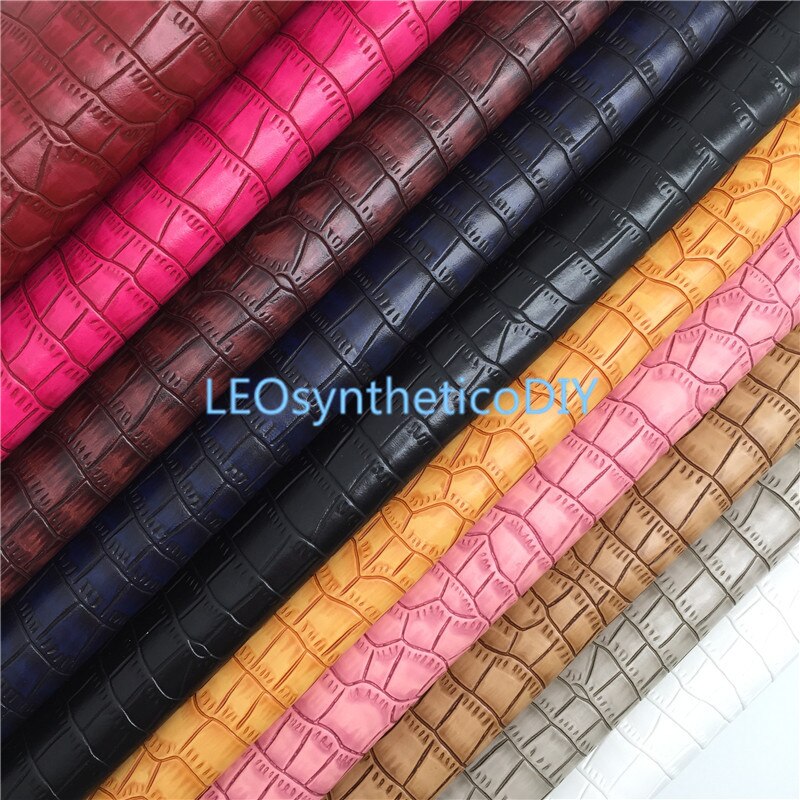 1PC 21X29CM Matt Crocodile Grain Faux Leather Fabric, Synthetic Leather Sheets, PU Leather For Making Bows LEOsyntheticoDIY T436