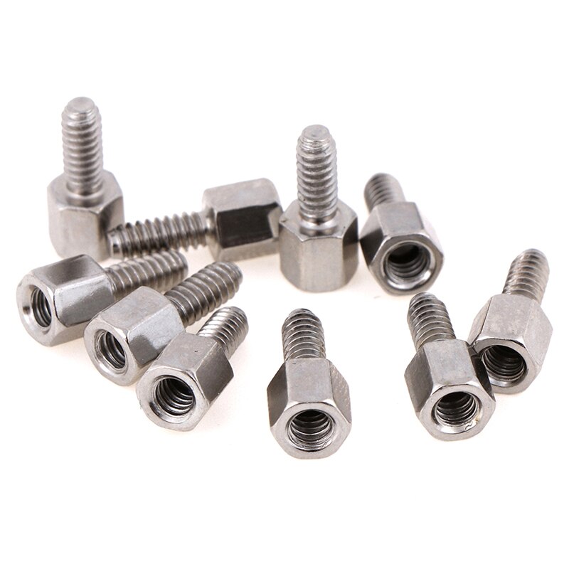 10Pairs/Lot 5+7mm Header Plate Bracket Stud Bolt & Nut Nuts Screw D-Sub VGA Serial