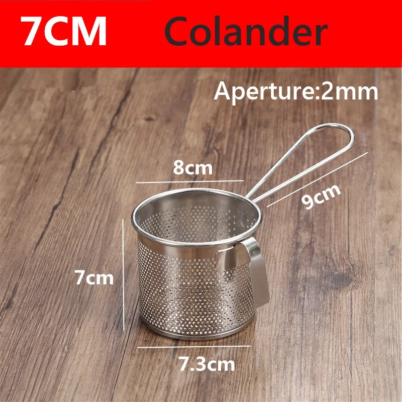 304 Rvs Koekenpan Gebakken Mand Koekenpan Filter Voedsel Vergiet Olielek Cacao Zeef Mesh Noodle Dumplings Zeef: Paars