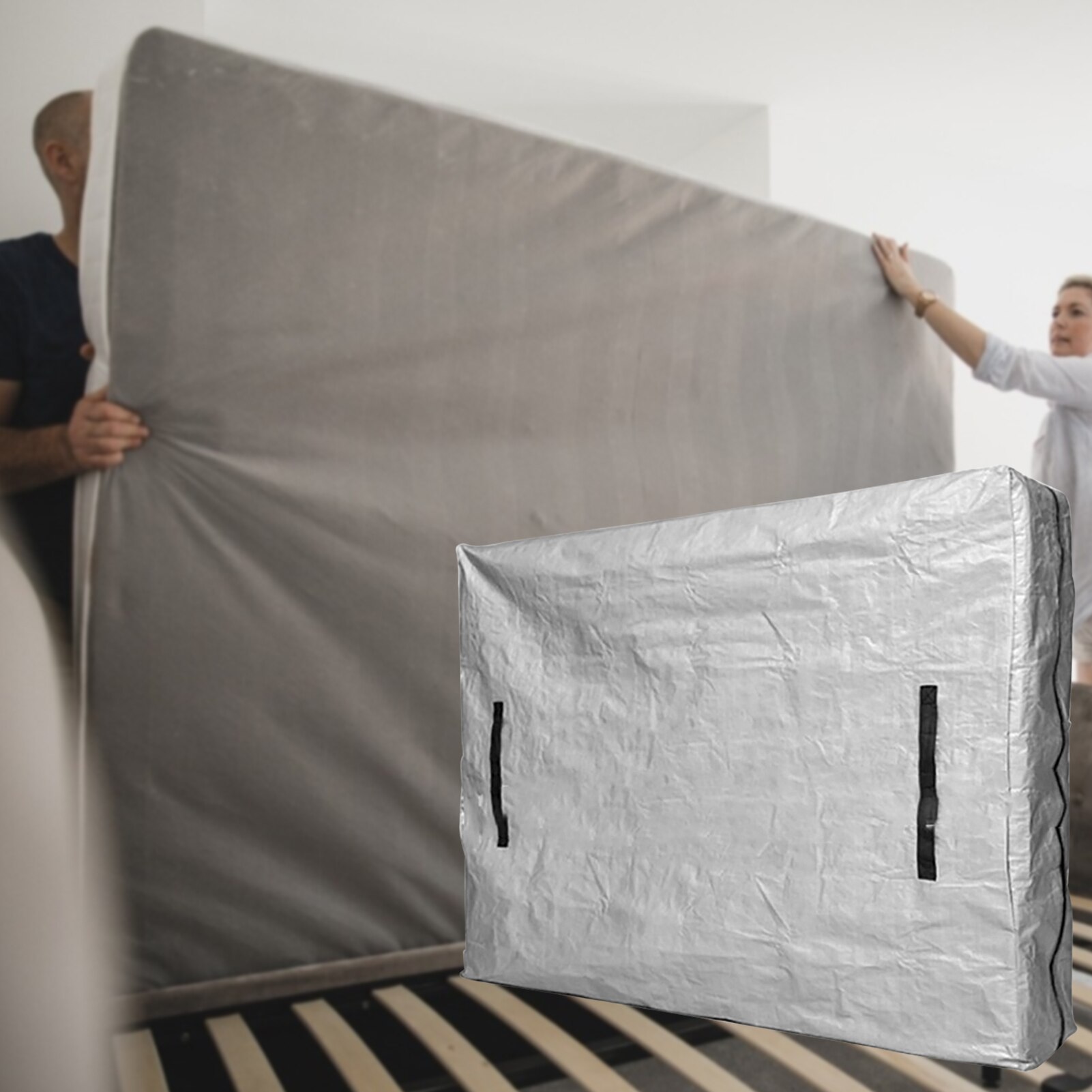 Matras Bescherming Tas Herbruikbare Matras Tas Beweegbare Pe Waterdicht Stofdicht Matras Moving Opbergtas Met Rits