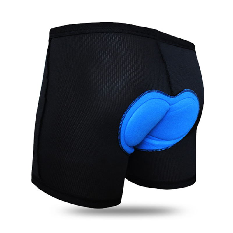 Sykkelundertøy 3d polstret gel polstring sykkel mountain mtb shorts ridesykkel sport undertøy kompresjonstights shorts: Blå / Xl