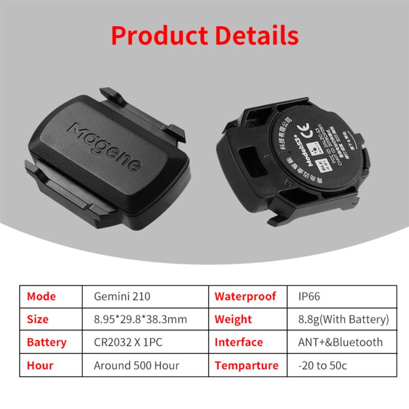 Speed Sensor Bluetooth Wireless Bike Speedometer Waterproof Cycling Supplies Replacement for Gemini210