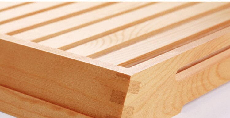 Eco-Friendly Wooden Serving Tray Natural Color Wood Cake Plate Bread Board Baking Store Display Plate Coffee/Tea Trays