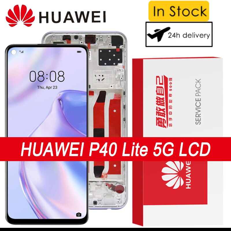 100% Originele 6.5 &quot;Display Voor Huawei P40 Lite 5G CDY-NX9A / N29A Lcd Touch Screen Digitizer Vergadering Vervanging onderdelen
