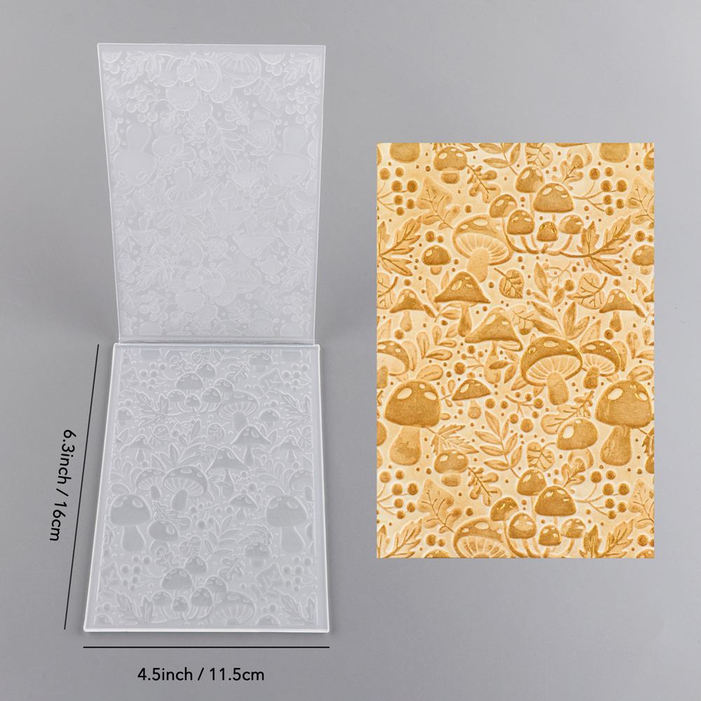 Carpeta de estampado 3D, globo, mariposa, flor, borde de hojas, plantilla de rejilla para decoración de álbum de recortes DIY, tarjeta de papel con textura adicional 2025: Chocolate