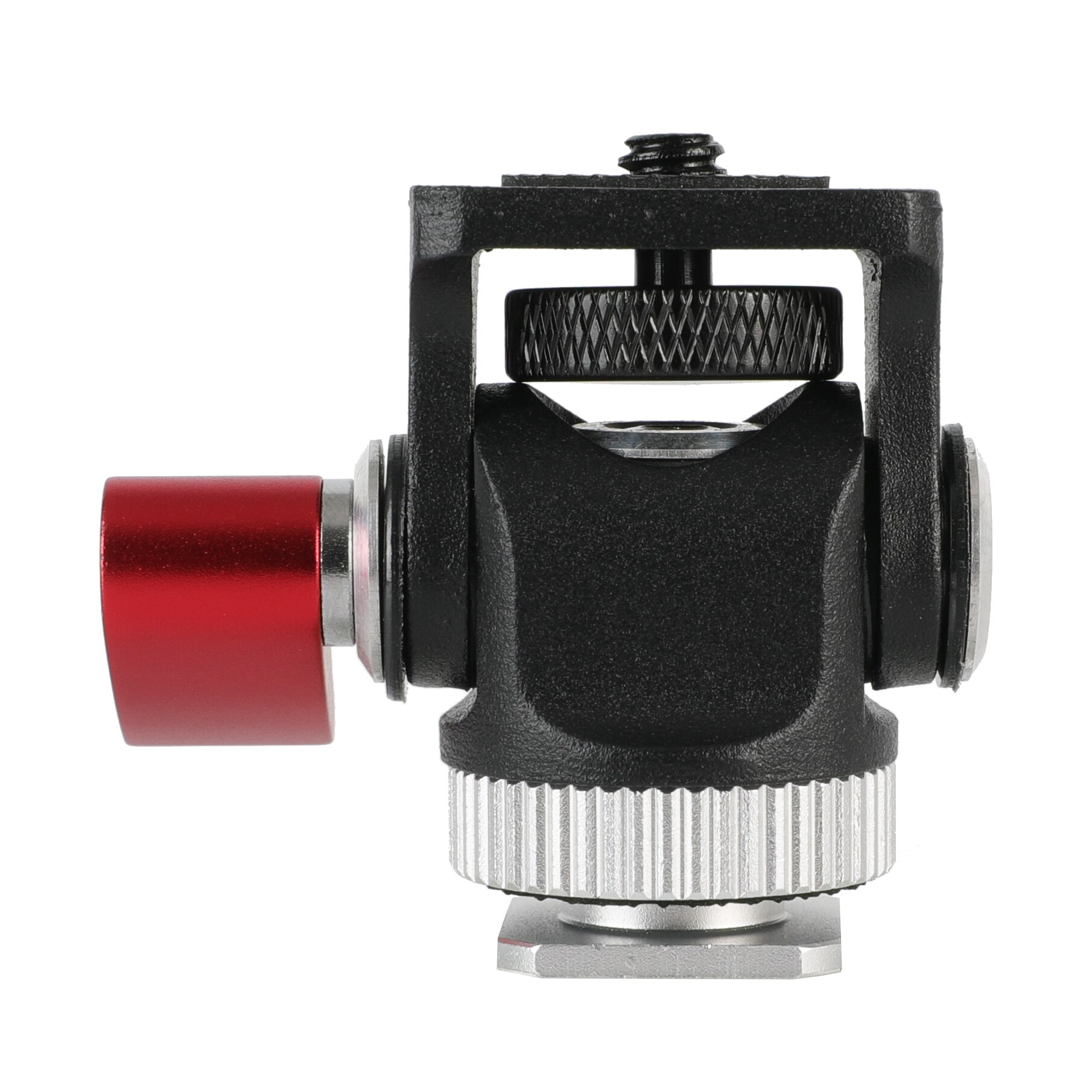 Adjustable Field Monitor Holder Mount on-Camera Video Light Bracket Stand Tilt 175° Swivel 360° with Cold Shoe Adapter Base