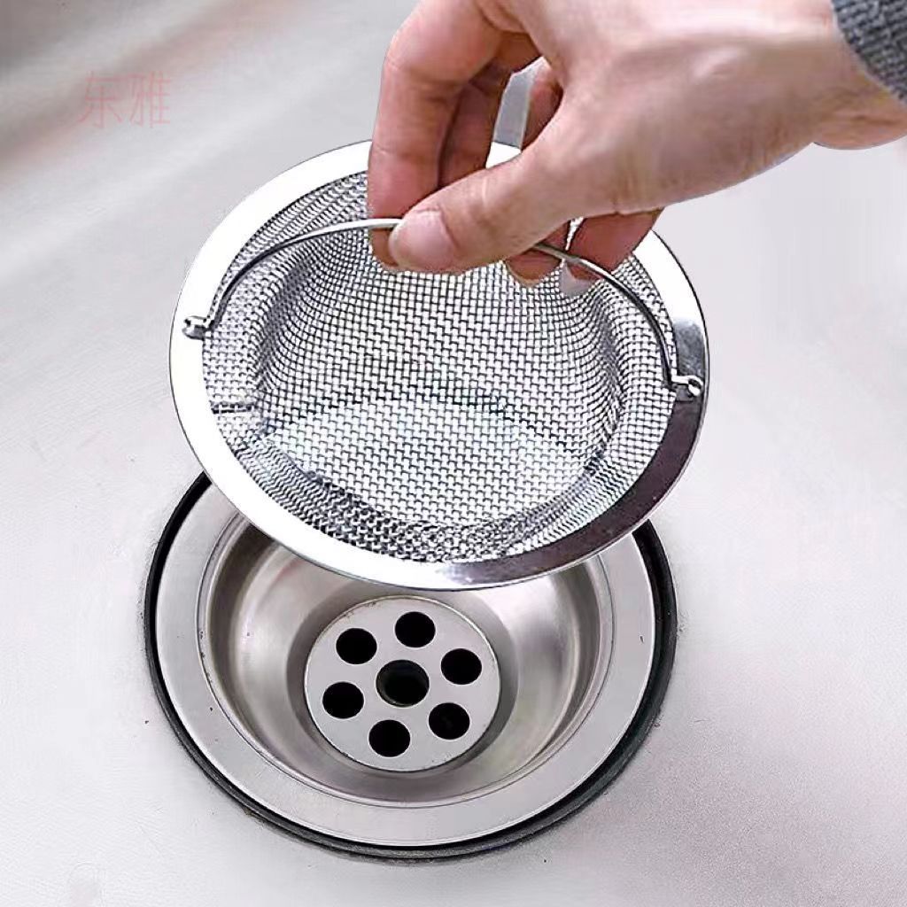 Stainless steel sink sink sewer strainer Kitchen strainer Dishpan Universal filter Dishpan fine hole