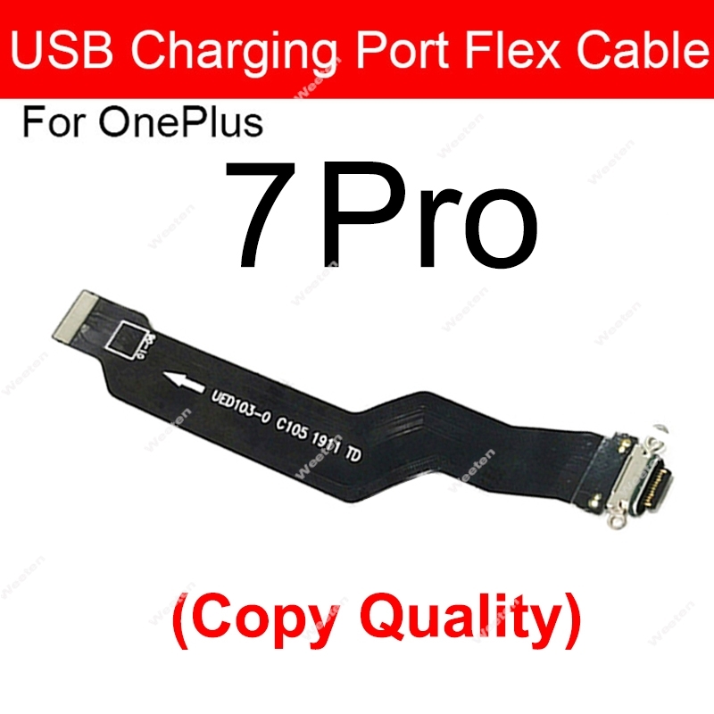Kabel USB Chargring Flex dla Oneplus 1 + 1 2X3 3T 5 5T 6 6T 7 78 8T pro złącze portu USB ładowarka wymiana kabla Flex naprawa: Żółty