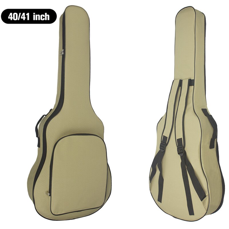36/38 tommer klassisk guitar taske 40/41 tommer dobbelt skulderrem akustisk guitar rygsæk bomuld fortykkelse blødt betræk  xa846m: 40 41 tommer kaki