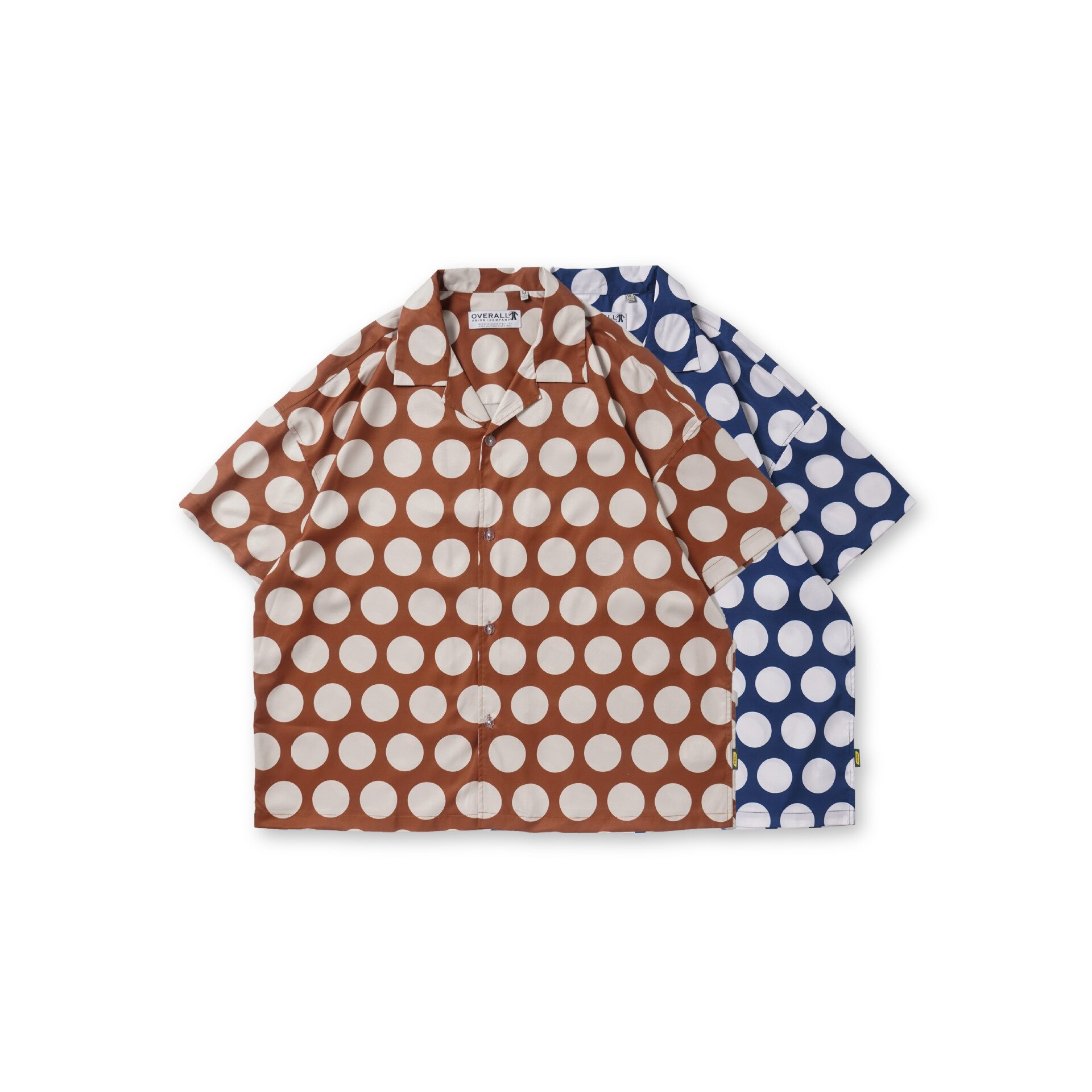 Homme Printemps été Rétro Lâche Dot Décontracté Manches Courtes Chemise Homme Japon Corée Streetwear Hip Hop Couple Chemises
