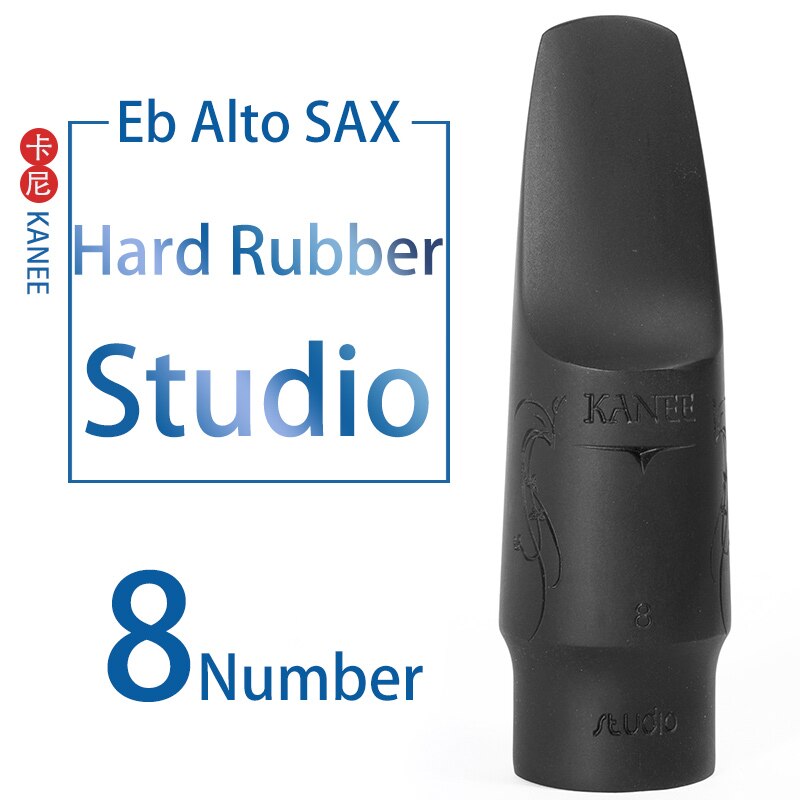 KANEE Hard Rubber mouthpiece Eb Alto Bb Tenor Bb soprano Saxophone mouthpiece Pop/Jazz: Alto ST 8