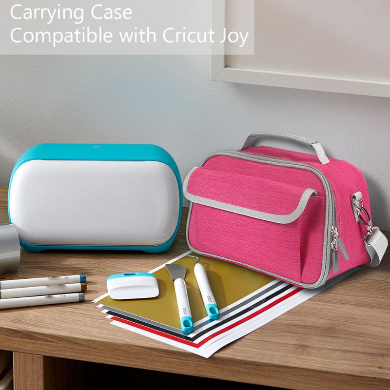 Travel Portable Handbags with Pockets Carrying Case Cover Storage Box Shulder Bag for -Cricut Joy Machine Accessories