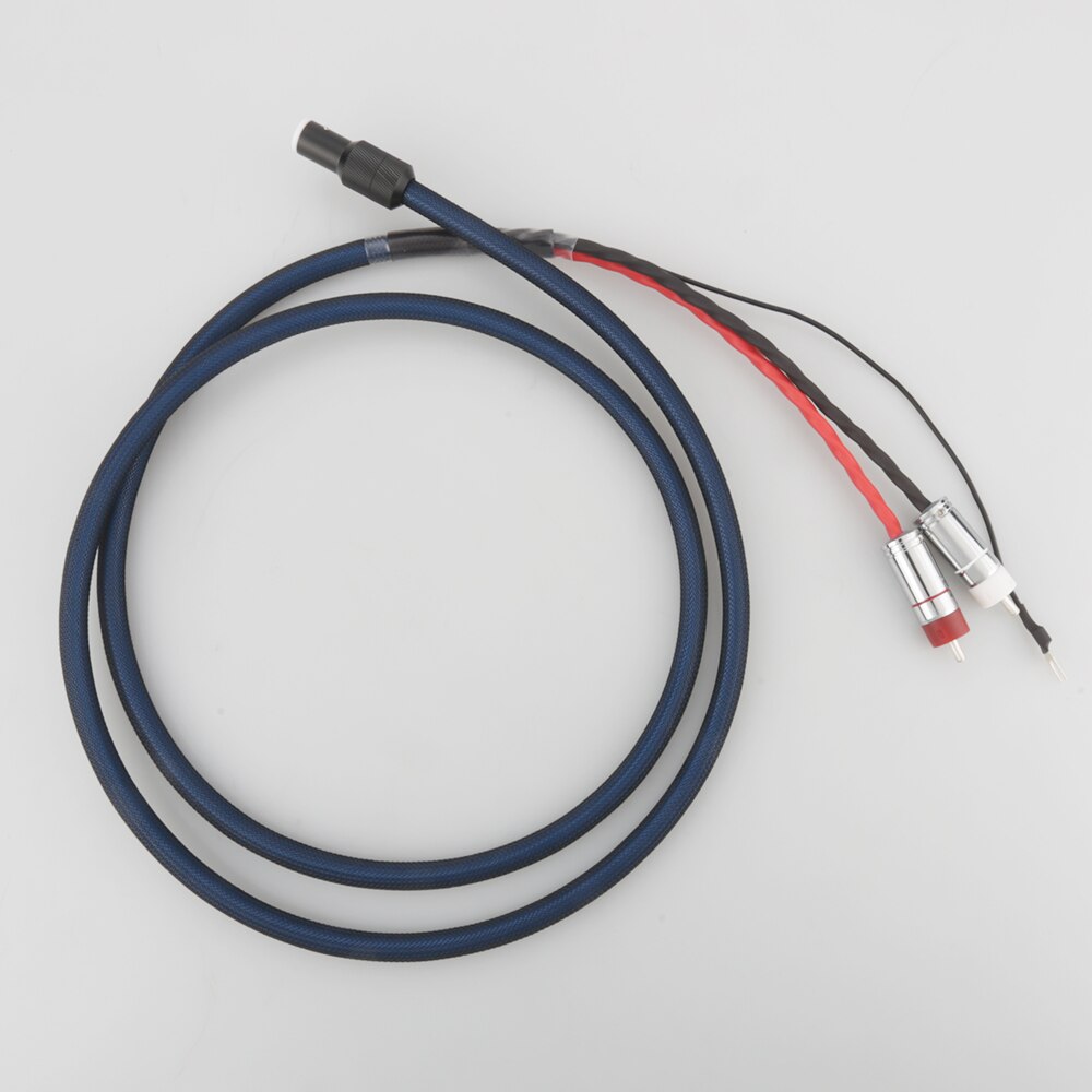 Nowy Audiocrast OFC posrebrzane z ekranowania RCA 5 pin DIN XLR U spade wtyczki Audio Phono ramienia kabel z przewód uziemienia