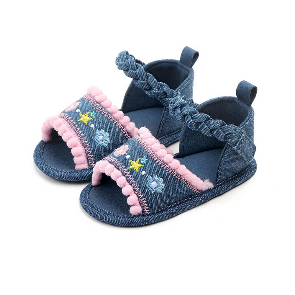 Focusnorm Baby Mädchen Rüschen Blume Schuhe Sandles Sommer Schuhe Kleinkind Prewalker: A / 13-18 Monate