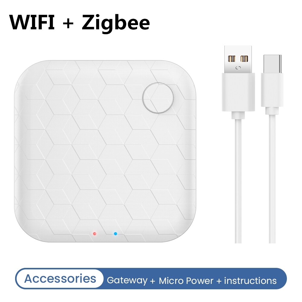 Tuya WiFi ZigBee Smart Gateway Hub Wireless Remote Controller Smart Life APP Via Alexa Google Home Sig-Mesh Bluetooth Control: WIFI   Zigbee