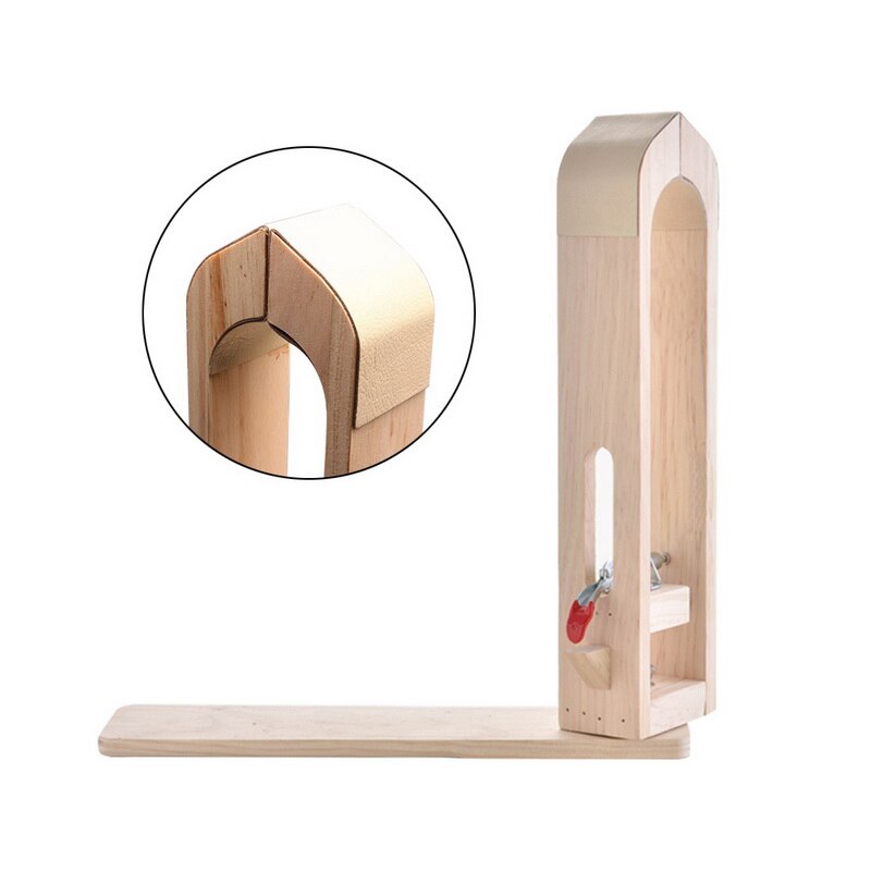 Wood Leathercraft Hand Stitching Pony Leather Craft Lacing Sewing DIY Table Desktop Tool Portable Horse Clamp 1pc: C glued leather