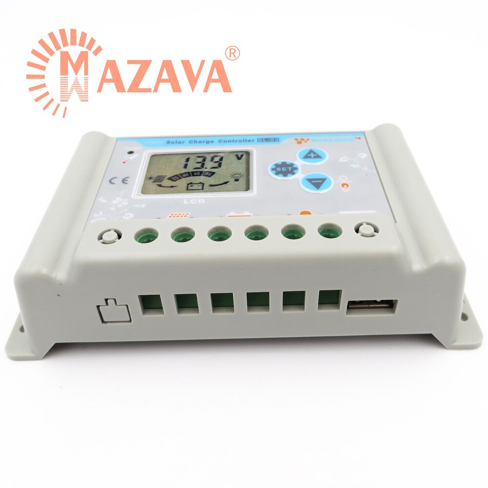 1Stck 10A 20A 30A Wincong Solar- Laderegler 12V 24V LI LI-Ion NI-MH LiFePO4 Batterie Regler Einstellbar