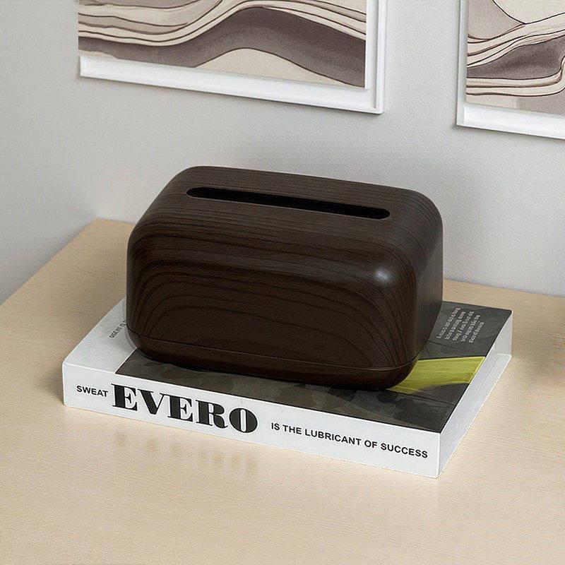 Chinese-style Simple Walnut Color Tissue Box Household Solid Wood Living Room Storage Carton Wooden Tissue Storage Box: WHITE