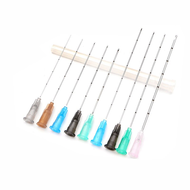 Einweg Feine Micro Kanüle Für Füllstoff Injection 18G 21G 22G 23G 25G 27G 30G Plain Enden Kerb Endo Blunt-spitze Nadeln, 10sets