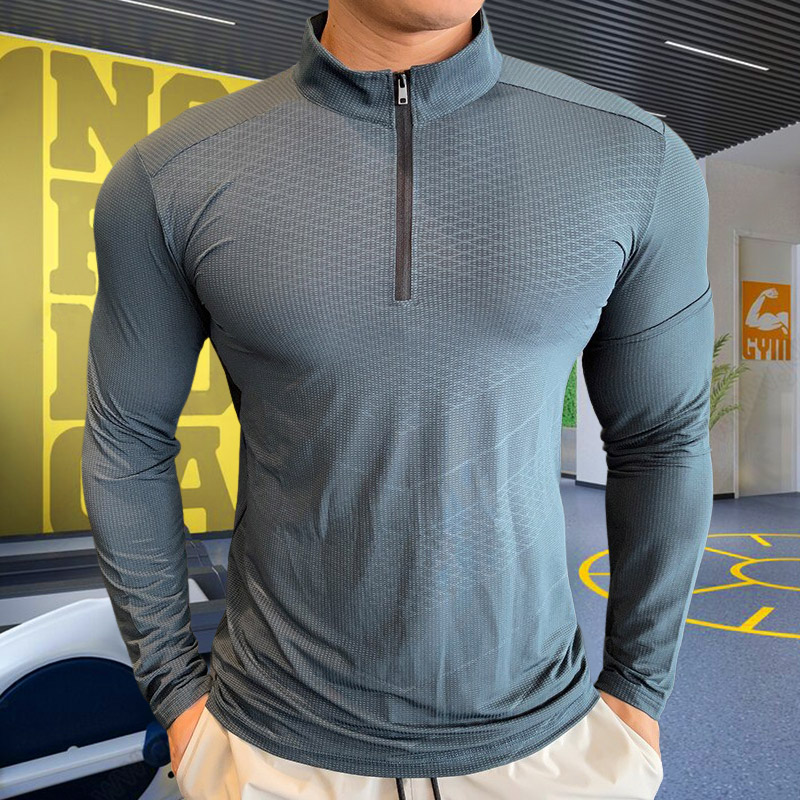 Camisetas de entrenamiento para entrenador físico para hombre, Tops, sudadera de compresión para entrenamiento de gimnasio, camiseta de fútbol para correr, ropa deportiva de cuello alto