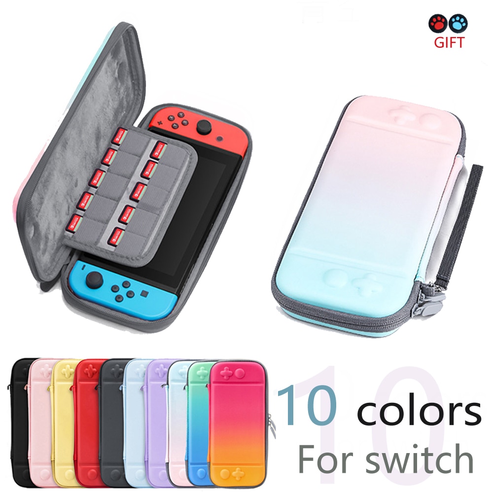 Bolsa de almacenamiento protectora para Nintendo Switch, Estuche Duro de viaje para consola Nintendo Switch, accesorios de juego, 10 colores, novedad de