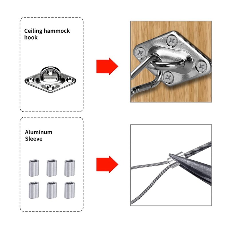 Practical Wire Rope Kit, 164FT Length Wire Cable, 1/16 Inch Coated Wire Rope Kit With Turnbuckles And Hooks For Garden, Craft