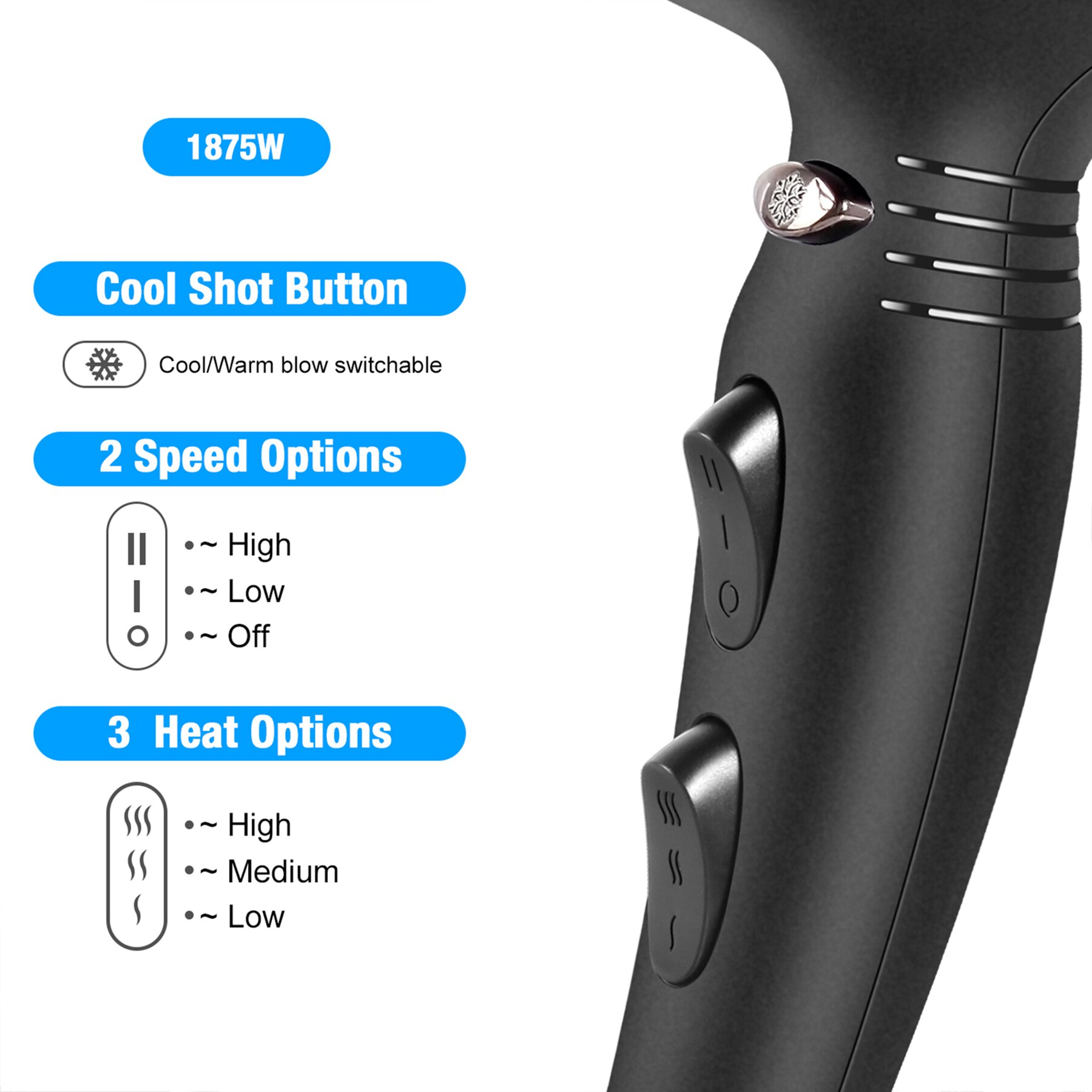 2300W Professionele Föhn Krachtige Salon Haardroge... – Vicedeal