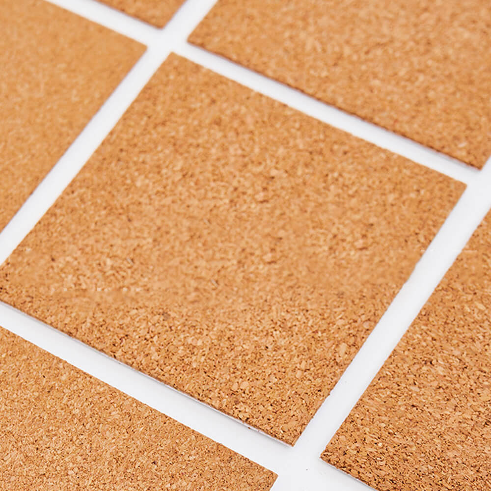 20PCS Self-Adhesive Cork Coasters Squares Cork Mats Heat Resistant Mini Backing Sheets Tea Drink Placemat