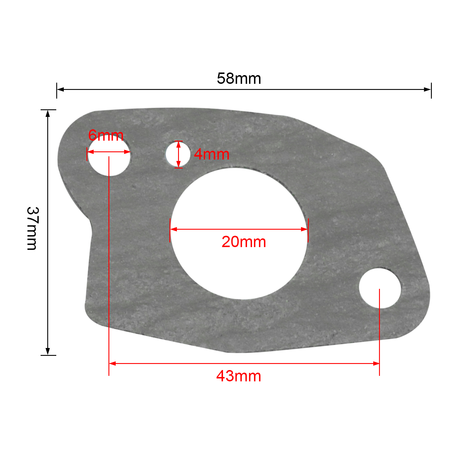 Paquete de 5 juntas de papel de carburador para Honda GX160, GX168, GX200, 5.5HP, 6.5hp, motor 16100-ZH8-W61b