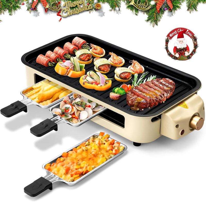 Pukomc elektrischer rauchfreier Innen grill, abnehmbare Antihaft-Koch platte, tragbarer koreanischer Grill mit abnehmbarer Temperatur: Default Title