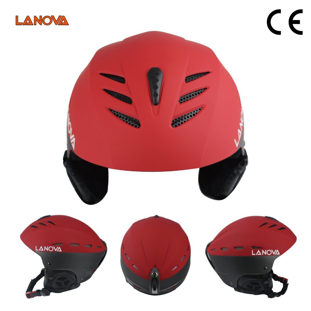 LANOVA Red Professionele Ski Helm Volwassen Ski Helm Man Schaatsen Skateboard Helm Multicolor Sneeuw Sport Helmen M/L size