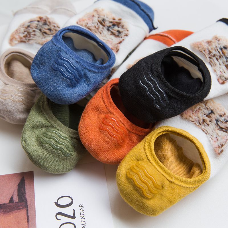 Ankelstrømper kvinders sjove dyr søde print no show sokker kvinder unisex skridsikre sokker sox tegneserie kat til kvinder