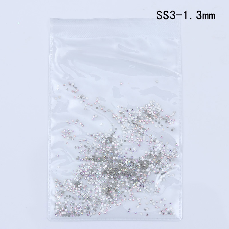 1440 Stks/zak Kleurrijke 3D Nail Decoratie Diy Nail Art Strass Multi-Size Crystal Ab Platte Platte Achterkant Steentjes: ss3