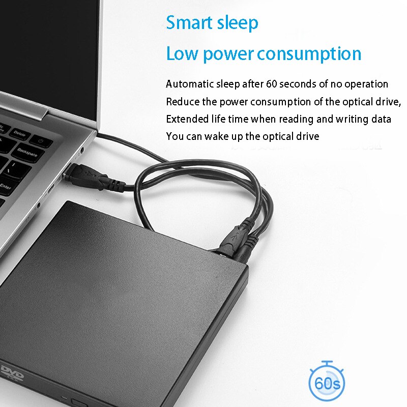 Usb 2.0 externe cd dvd-brander, desktop / laptop universele cd dvd-brander externe schijf