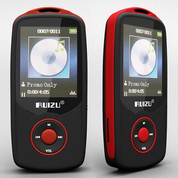 RUIZU X06 sans fil Bluetooth Sport MP3 lecteur de musique sans perte 8GB 1.8 "peut jouer 100 heures enregistreur FM Ebook Support 64GB TF carte
