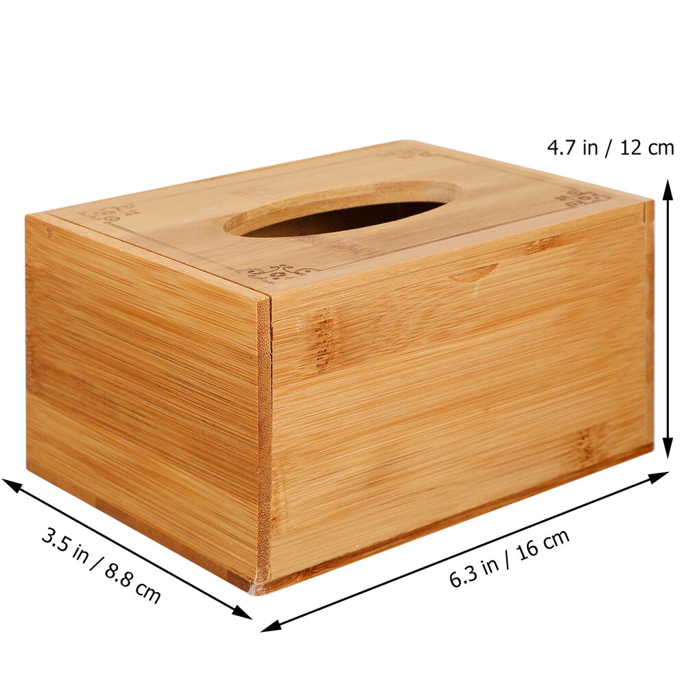 1 Pc Handig Servethouder Tissue Box Creatieve Bamboe Houten Tissue Doos)